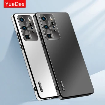 Luxus minőségű Matt Aurora Telefon Esetében A Huawei P40 Pro P50 Pro Fém Kamera lencsevédő Ütésálló Kemény Lökhárító Borító